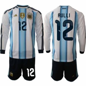 Argentína MS 2026 domáci pánsky futbalový komplet – Gerónimo Rulli #12 dlhý rukáv dres + šortky