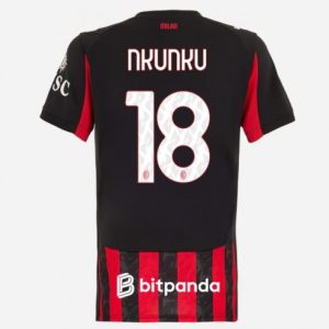 Dámsky Futbalový Dres AC Milan 2025/26 Domáci – Christopher Nkunku #18 Krátky Rukáv