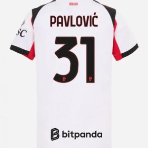 Dámsky Futbalový Dres AC Milan 2025/26 Vonkajší – Strahinja Pavlovic #31 Krátky Rukáv