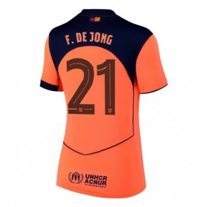 Dámsky futbalový dres Barcelona Frenkie de Jong #21 2025/26 – tretí krátky rukáv
