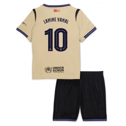 Detský Futbalový Dres Komplet FC Barcelona Lamine Yamal #10 2025/26 Vonkajší – s trenírkami 1 Dětský Barcelona Lamine Yamal #10 2025-26 Futbalové dresy Preč (+ trenírky)