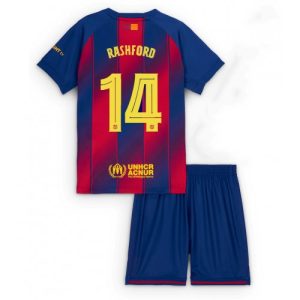 Dětský Barcelona Marcus Rashford #14 2025-26 Futbalové dresy Domáci (+ trenírky)
