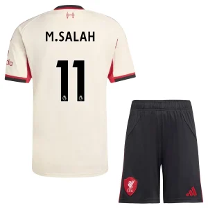 Detský Futbalový Komplet Liverpool Mohamed Salah #11 2025/26 Vonkajší dres s trenírkami