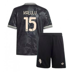 Detský futbalový komplet Juventus Pierre Kalulu #15 2025/26 – Tretí futbalový dres s trenírkami