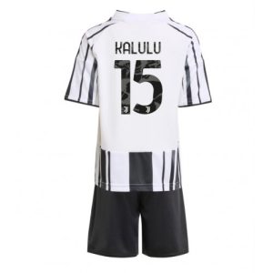 Detský futbalový komplet Juventus Pierre Kalulu #15 2025/26 – domáci futbalový dres s trenírkami