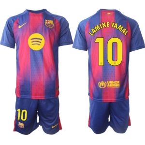 FC Barcelona 2025/26 Domáci Pánsky Futbalový Set Lamine Yamal #10 – Krátky Rukáv + Šortky