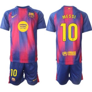 FC Barcelona 2025/26 Domáci Pánsky Futbalový Set Lionel Messi #10 – Krátky Rukáv + Šortky