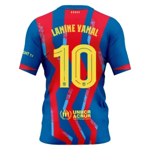 FC Barcelona 2025/26 Štvrtý Pánsky Futbalový Dres Lamine Yamal #10 – Krátky Rukáv