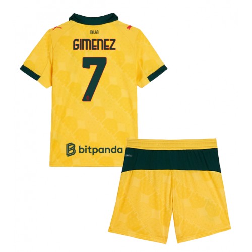Detský futbalový komplet AC Milan Santiago Gimenez #7 2025/26 – tretí dres s trenírkami 1 lacne dětský futbalové dres ac milan santiago gimenez #7 2025 26 tretinakompletLacne Dětský Futbalové dres AC Milan Santiago Gimenez #7 2025-26 TretinaKomplet
