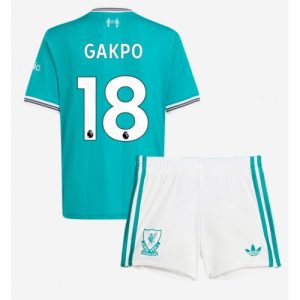 lacne dětský futbalové dres liverpool cody gakpo #18 2025 26 tretina kompletyLacne Dětský Futbalové dres Liverpool Cody Gakpo #18 2025-26 Tretina Komplety