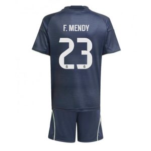 Lacne Futbalové dres pre deti Real Madrid Ferland Mendy #23 2025-26 Preč (+ trenírky)