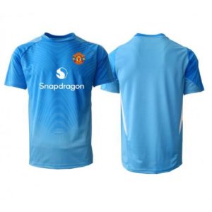 Pánsky brankársky futbalový dres Manchester United 2025/26 Modrý Krátky Rukáv