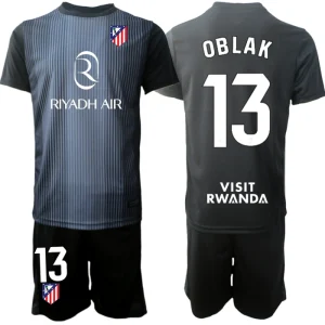 Pánsky brankársky dres Atlético Madrid 2025/26 Jan Oblak #13 čierny – set dres + šortky