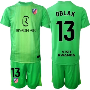 Pánsky brankársky dres Atlético Madrid 2025/26 Jan Oblak #13 zelený – set dres + šortky