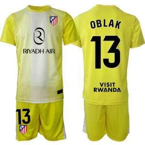 Pánsky brankársky dres Atlético Madrid 2025/26 Jan Oblak #13 žltý – set dres + šortky