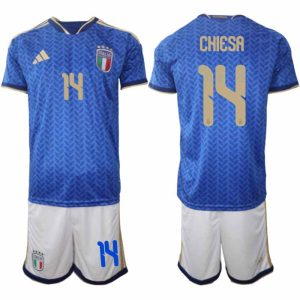 Taliansko MS 2026 futbalový dres Federico Chiesa #14 domáci pánsky set dres a šortky